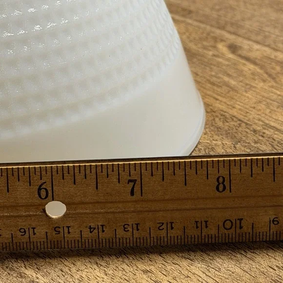 Vintage Milk Glass Stiffel Torchiere Lamp Shade Diffuser‎ 8 Waffle Pattern EVC